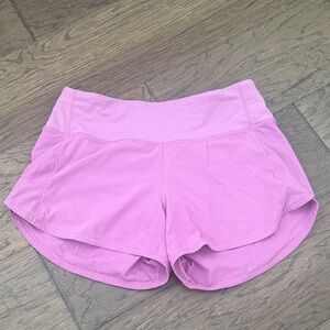 Women's Pink Lululemon Speed Up 2.5” Shorts